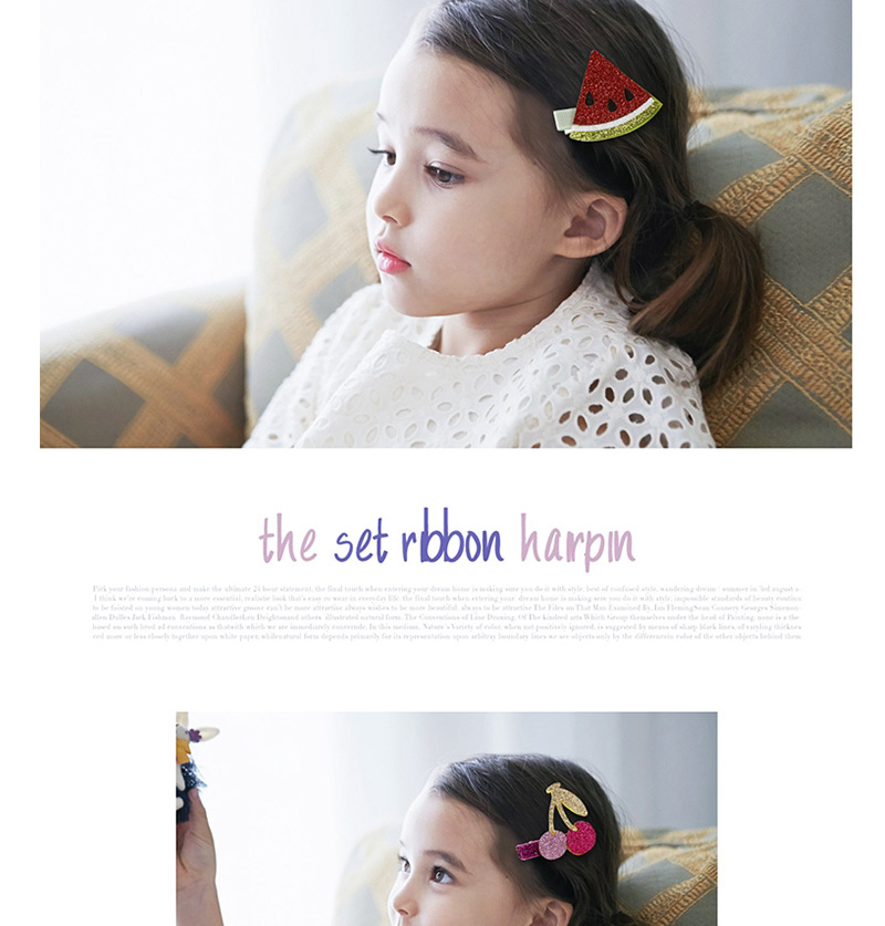 Fashion Multi-color Watermelon Shape Decorated Hair Clip,Kids Accessories