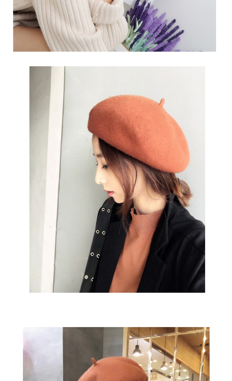 Fashion Red Round Shape Design Pure Color Hat,Knitting Wool Hats