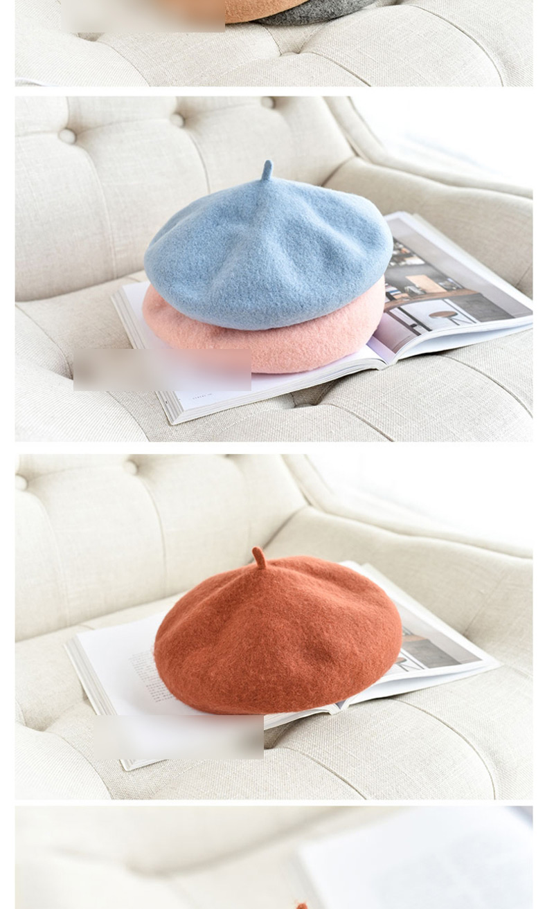 Fashion Naranja Round Shape Design Pure Color Hat,Knitting Wool Hats