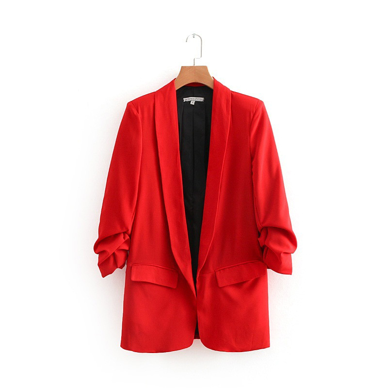 Fashion Red Pure Color Design Long Sleeves Casual Coat,Coat-Jacket
