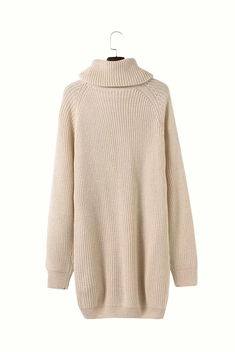 Fashion Gray Pure Color Decorated Long Knitted Sweater,Sweater