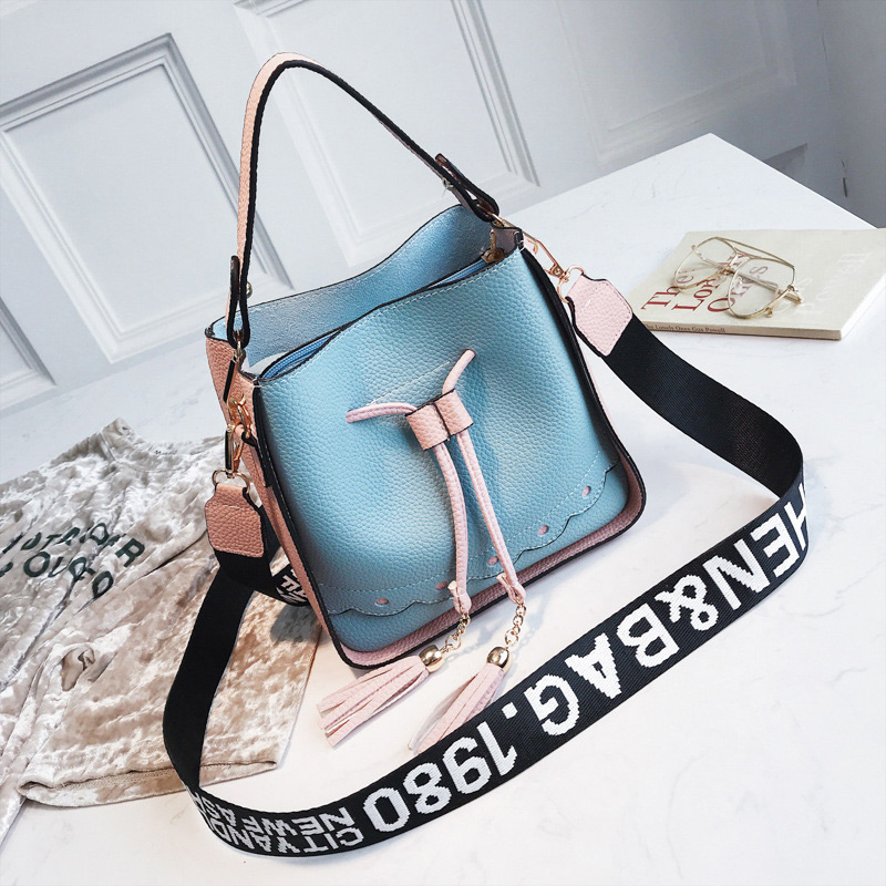 Elegant Pink Tassel Decorated Square Shape Bag(2pcs),Handbags