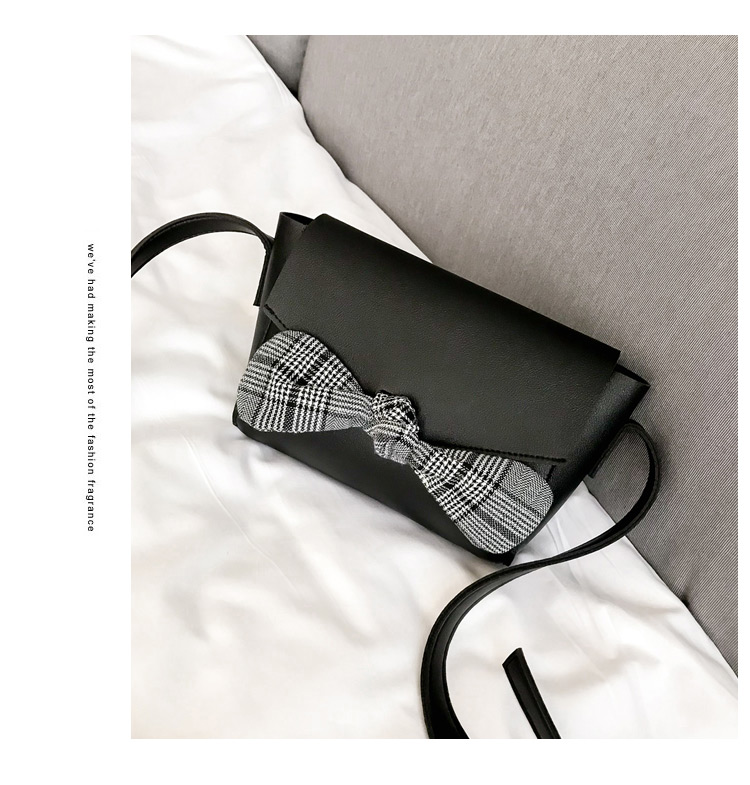 Elegant Black Bowknot Decorated Pure Color Shoulder Bag,Shoulder bags