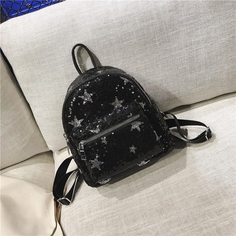 Trendy Black Star Shape Pattern Decorated Backpack,Backpack