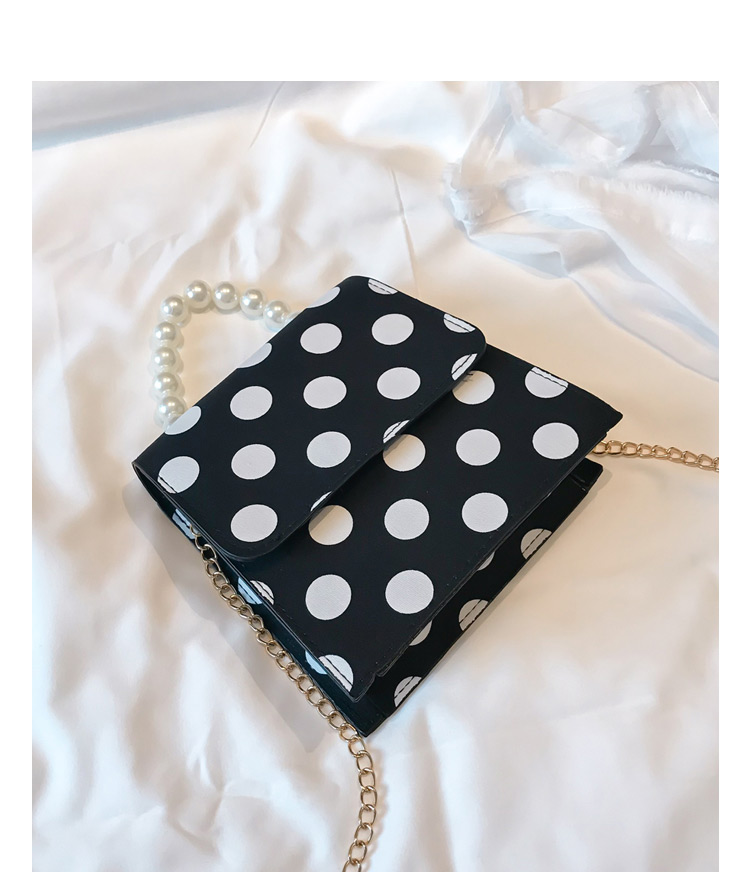 Elegant Blue Dots Pattern Decorated Square Shape Bag,Handbags