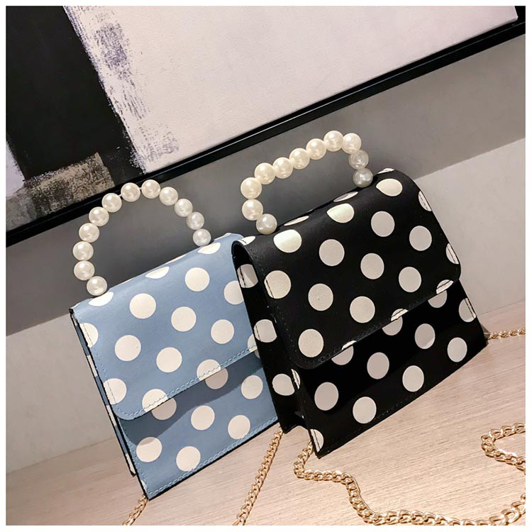 Elegant Red Dots Pattern Decorated Square Shape Bag,Handbags