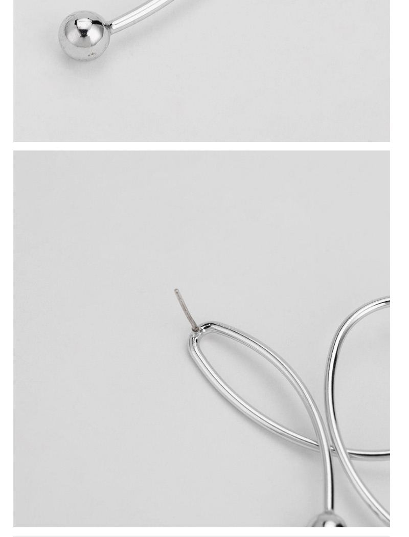Elegant Silver Color Bowknot Shape Design Pure Color Earrings,Hoop Earrings