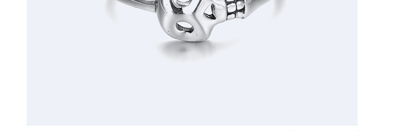 Elegant Silver Color Skull Decorated Pure Color Ring,Fashion Rings