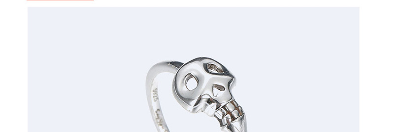 Elegant Silver Color Skull Decorated Pure Color Ring,Fashion Rings