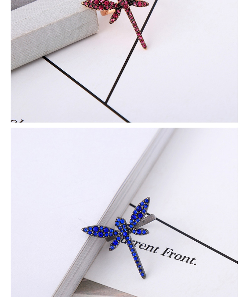 Fashion Blue Dragonfly Shape Design Simple Ring,Fashion Rings