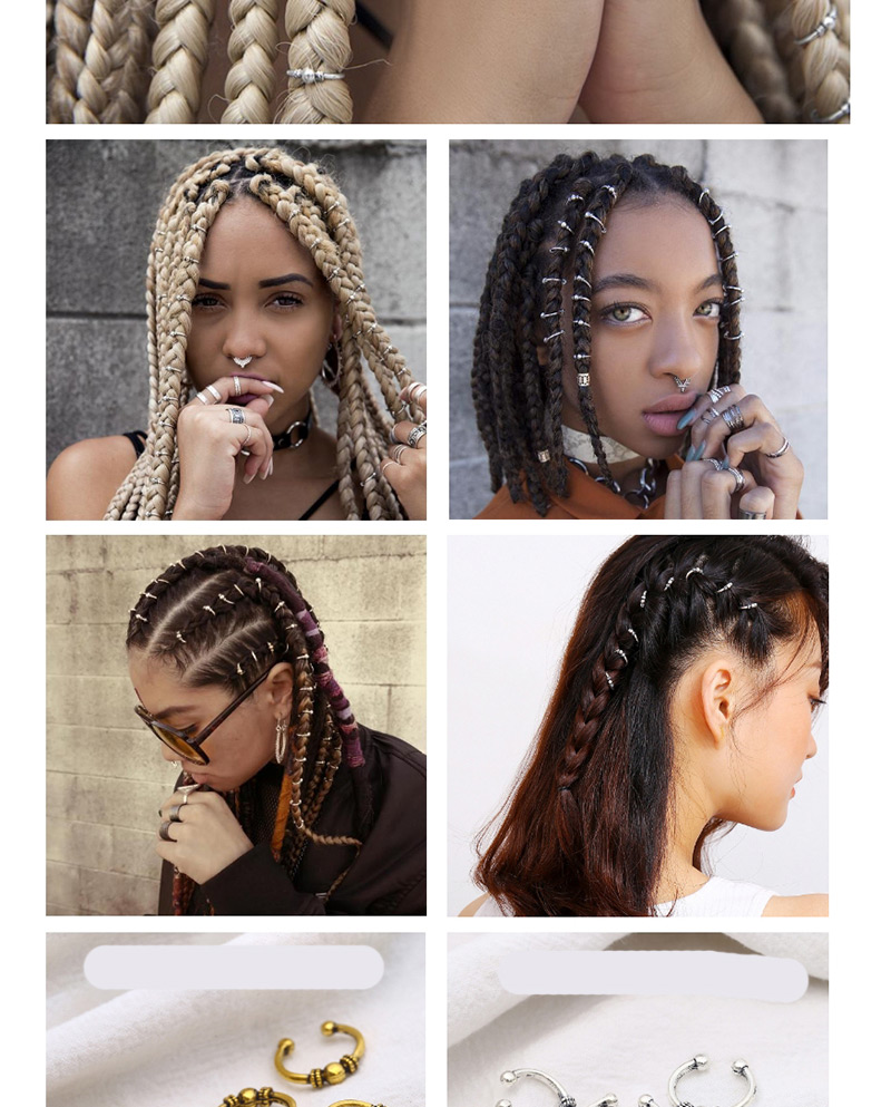 Fashion Antique Gold Round Shape Design Hair Accessories(5pcs),Hairpins