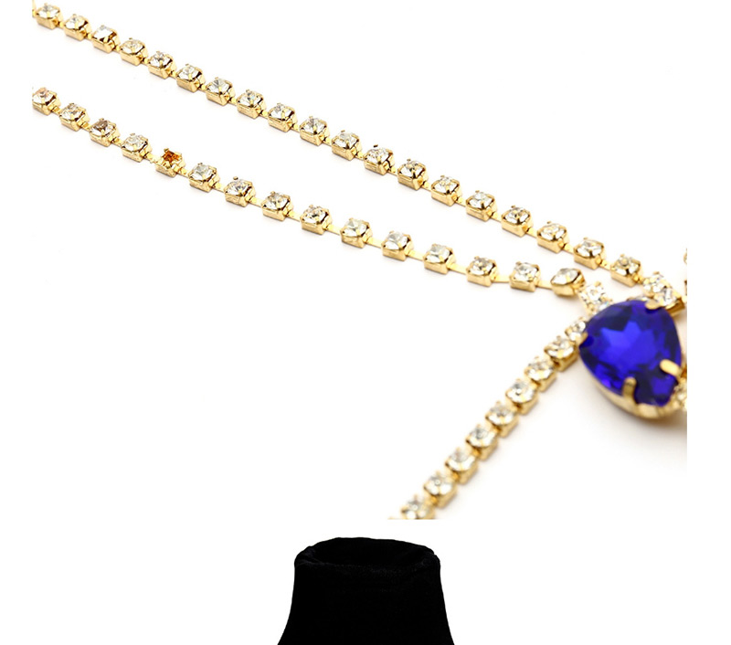 Fashion Gold Color Full Diamond Decorated Multi-layer Body Chain,Body Chain