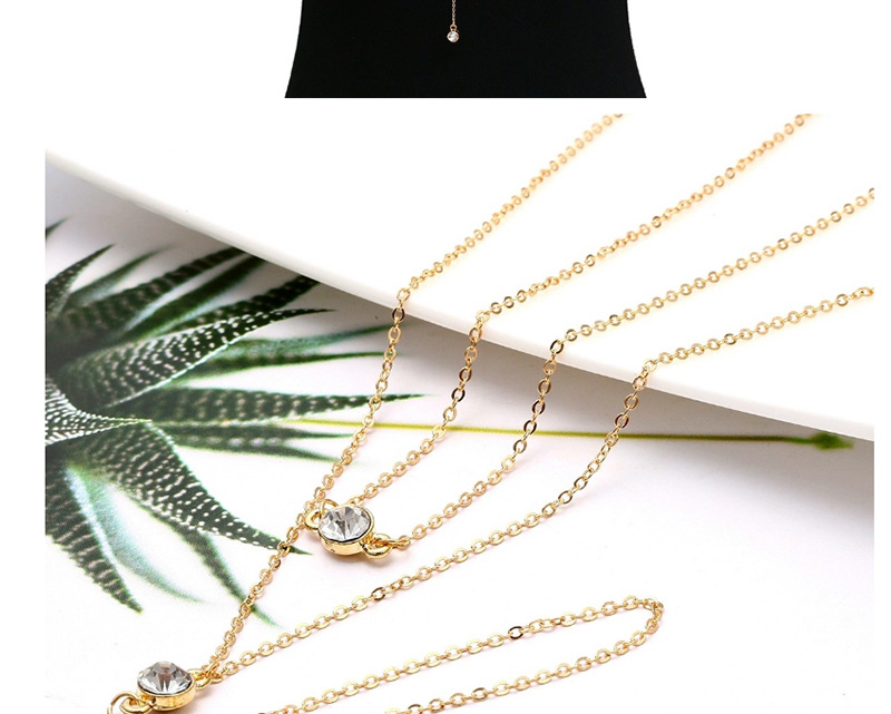 Fashion Gold Color Tassel Decorated Double Layer Necklace,Multi Strand Necklaces