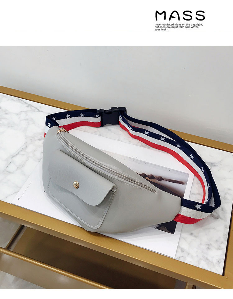 Elegant Light Gray Pure Color Design Width Strap Bag,Shoulder bags