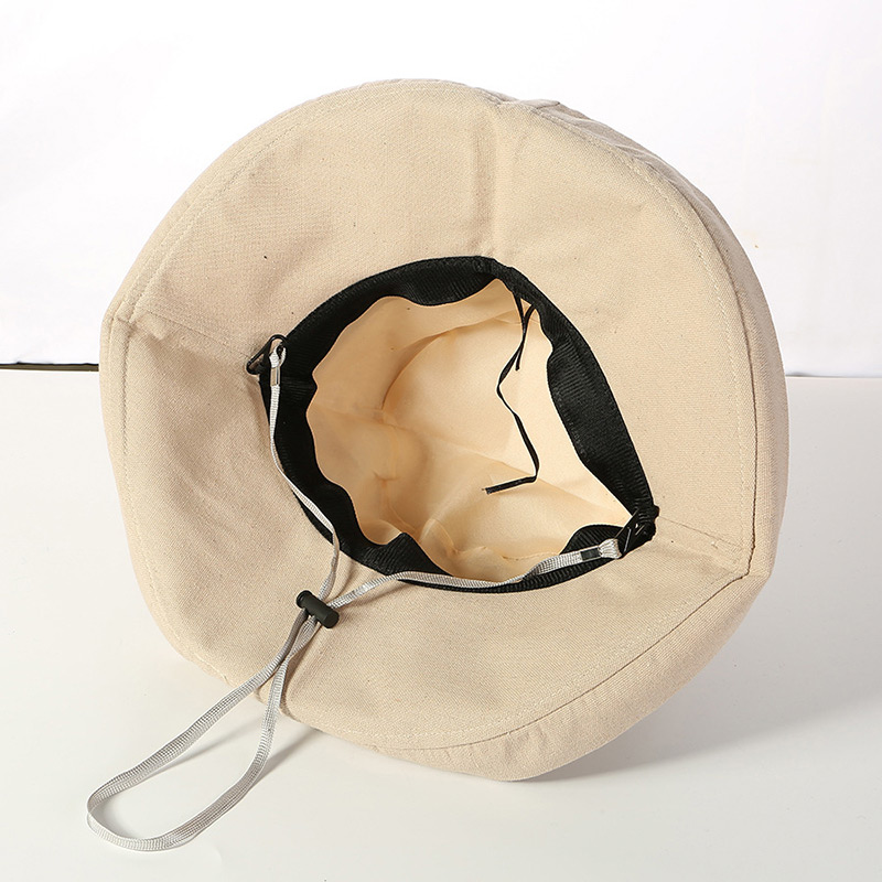 Trendy Black Pure Color Design Sunscreen Fisherman Hat,Sun Hats
