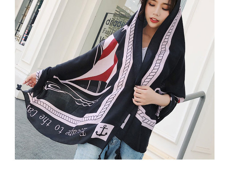 Fashion Black+white Letter Pattern Decorated Dual-use Scarf,Thin Scaves