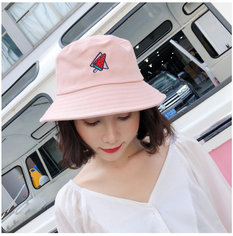 Fashion Pink Ice Cream Pattern Decorated Leisure Cap,Sun Hats