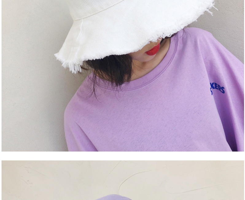 Fashion Light Purple Pure Color Design Leisure Fisherman Hat,Sun Hats
