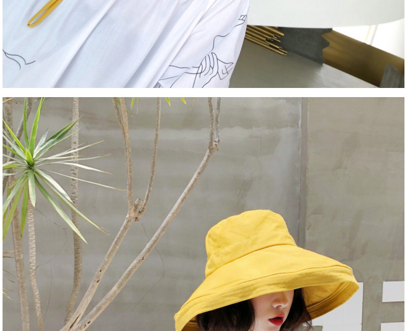 Fashion Pink Pure Color Design Foldable Sunscreen Hat,Sun Hats