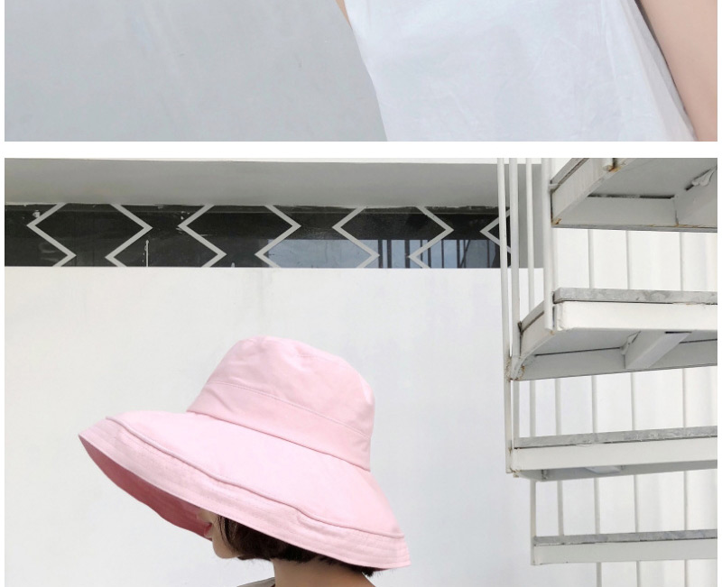 Fashion Gray Pure Color Design Foldable Sunscreen Hat,Sun Hats