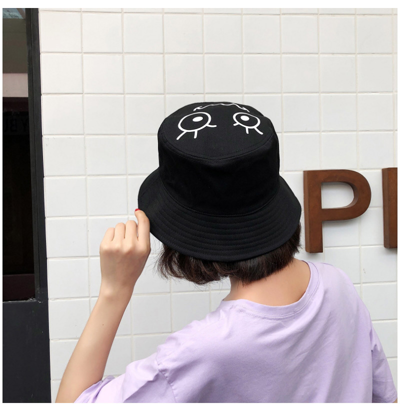 Fashion Black Cartoon Pattern Decorated Leisure Cap,Sun Hats