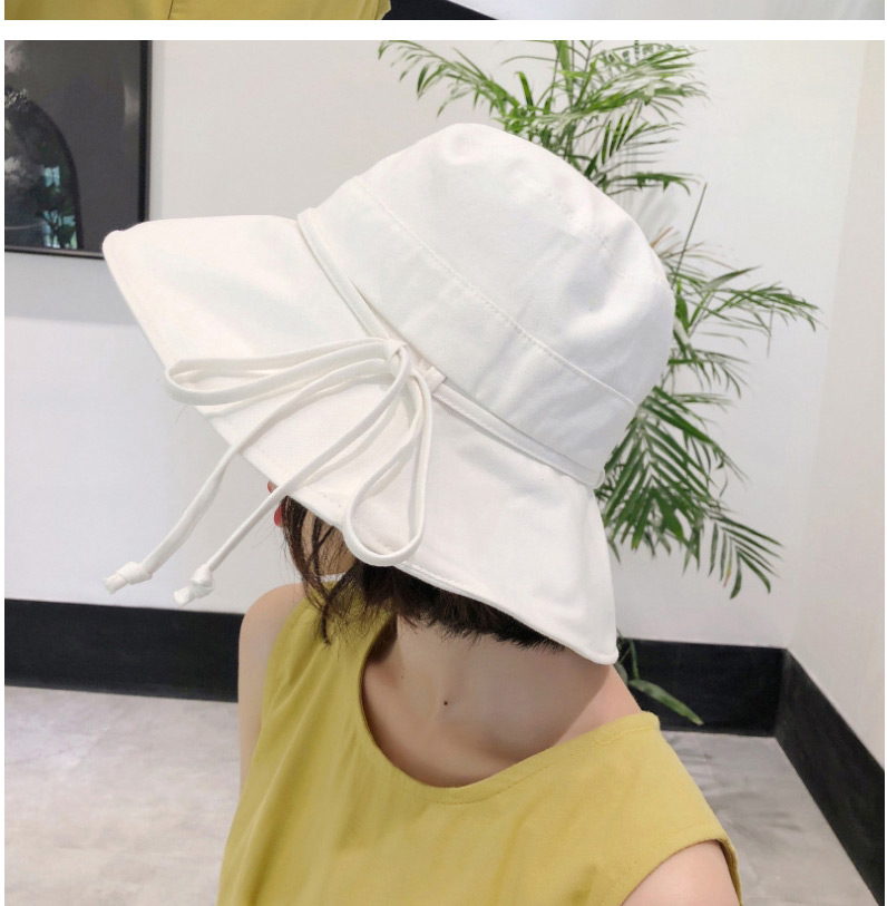 Fashion White Bandage Design Pure Color Foldable Hat,Sun Hats