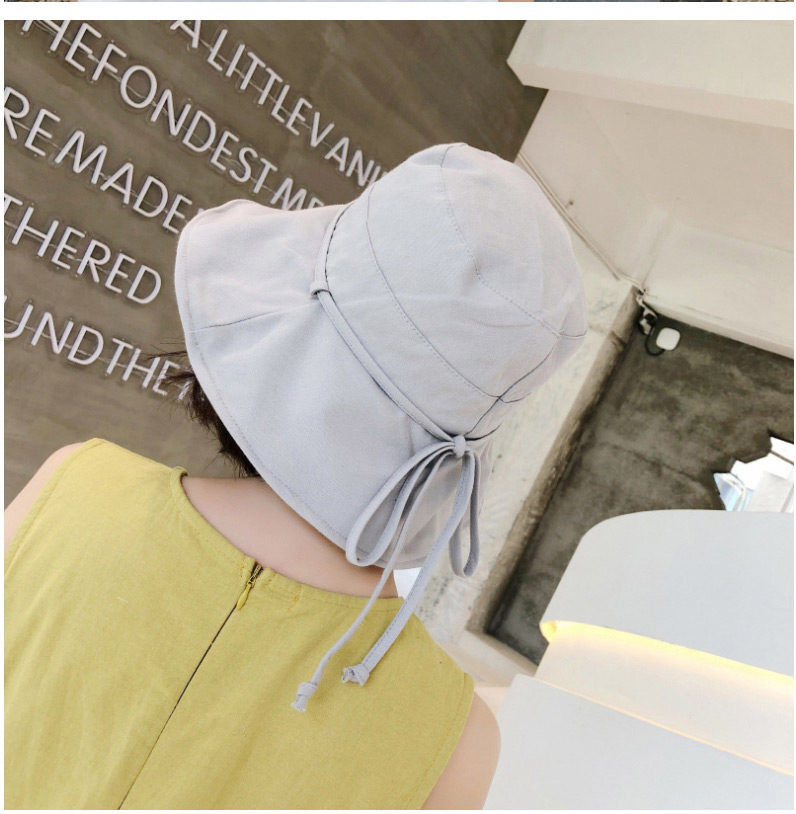 Fashion Black Bandage Design Pure Color Foldable Hat,Sun Hats
