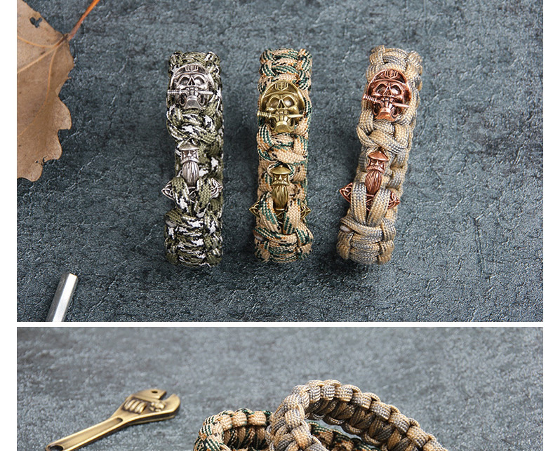 Vintage Multi-color Skull Decorated Hand-woven Bracelet,Fashion Bracelets