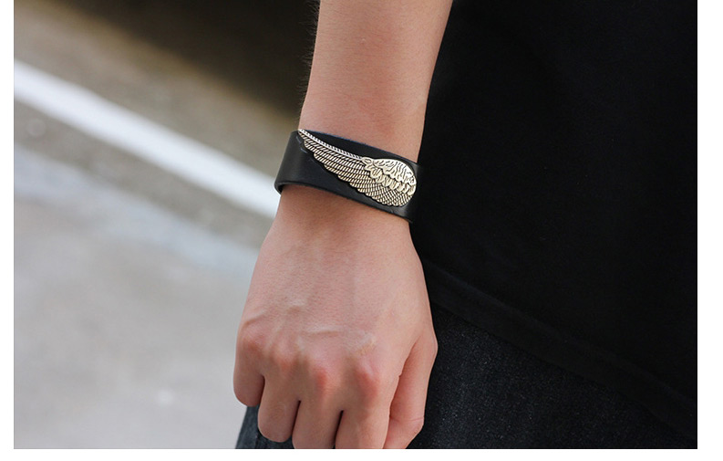 Elegant Black Wing Shape Decorated Width Bracelet,Fashion Bracelets