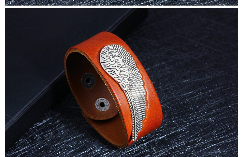 Elegant Coffee Wing Shape Decorated Width Bracelet,Fashion Bracelets
