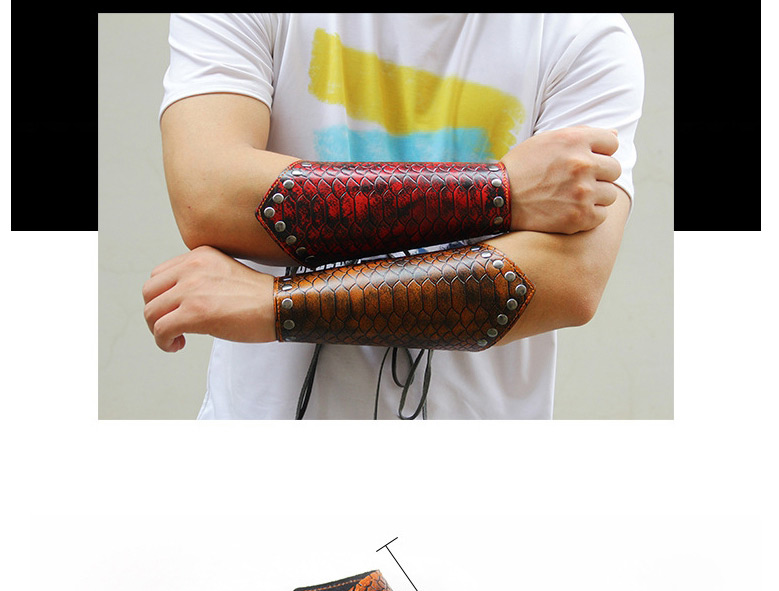 Fashion Brown Serpentine Pattern Decorated Wrist Guard,Fashion Bracelets