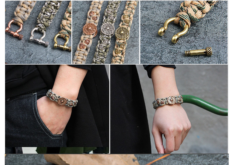 Fashion Kahaki Rudder&skull Decorated Bracelet,Fashion Bracelets