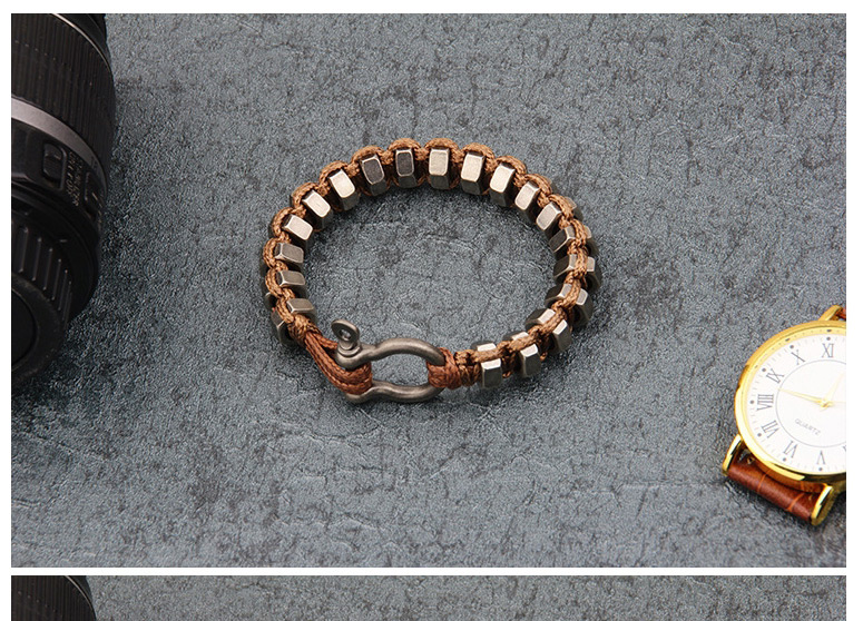 Fashion Brown Circular Rings Decorated Bracelet,Fashion Bracelets