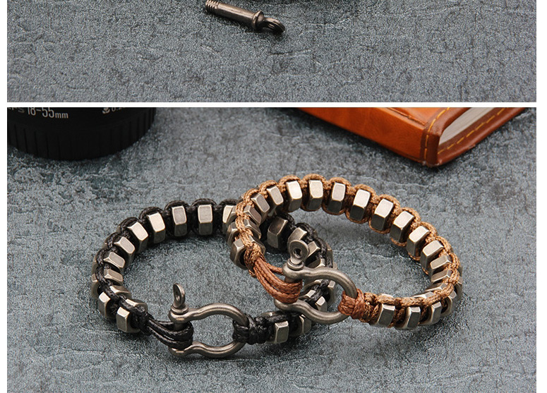 Fashion Brown Circular Rings Decorated Bracelet,Fashion Bracelets