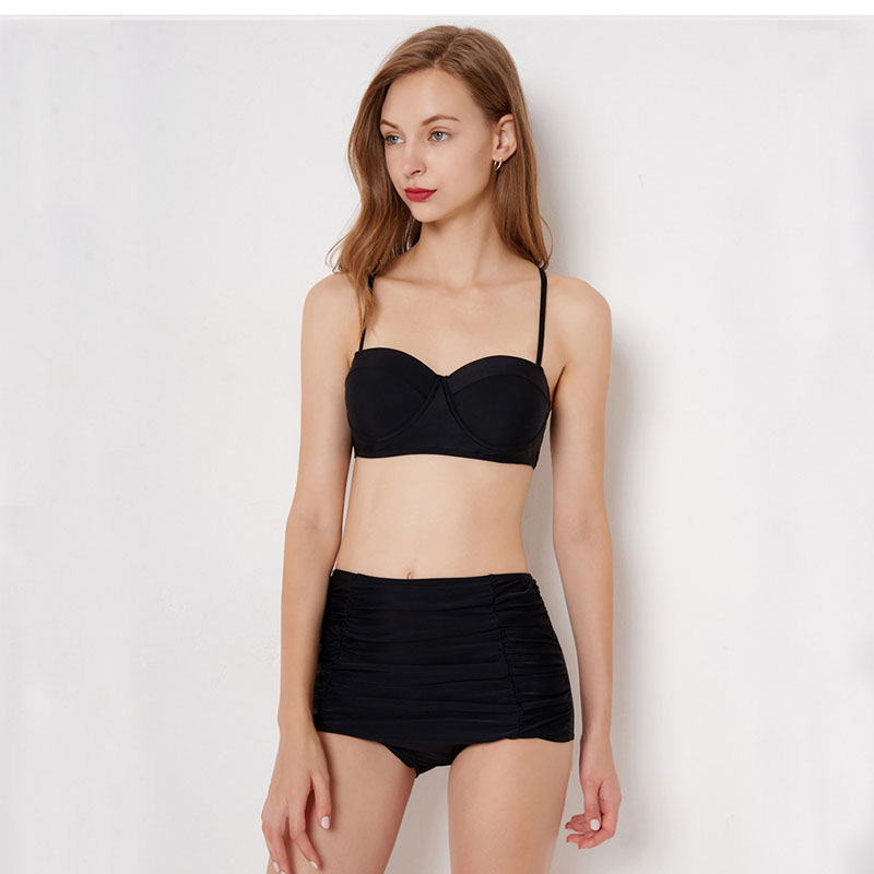 Sexy Black Hollow Out Design Long Sleeves Swimwear,Bikini Sets