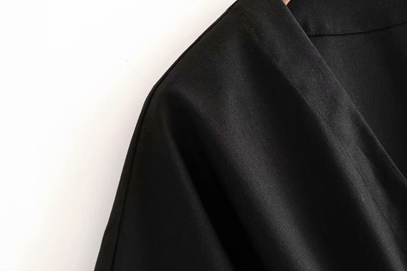 Sexy Black V Neckline Design Pure Color Dress,Long Dress