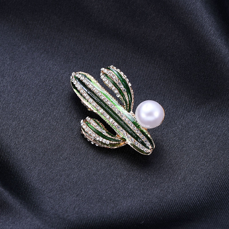 Fashion Green Cactus Shape Design Simple Brooch,Korean Brooches