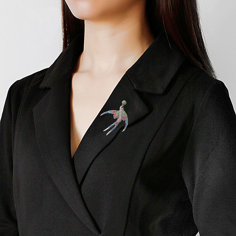 Fashion Multi-color Swallow Shape Design Color Matching Brooch,Korean Brooches