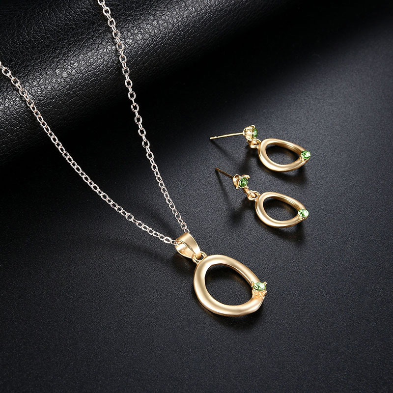 Fashion Gold Color Circular Rings Decorated Jewelry Sets,Jewelry Sets