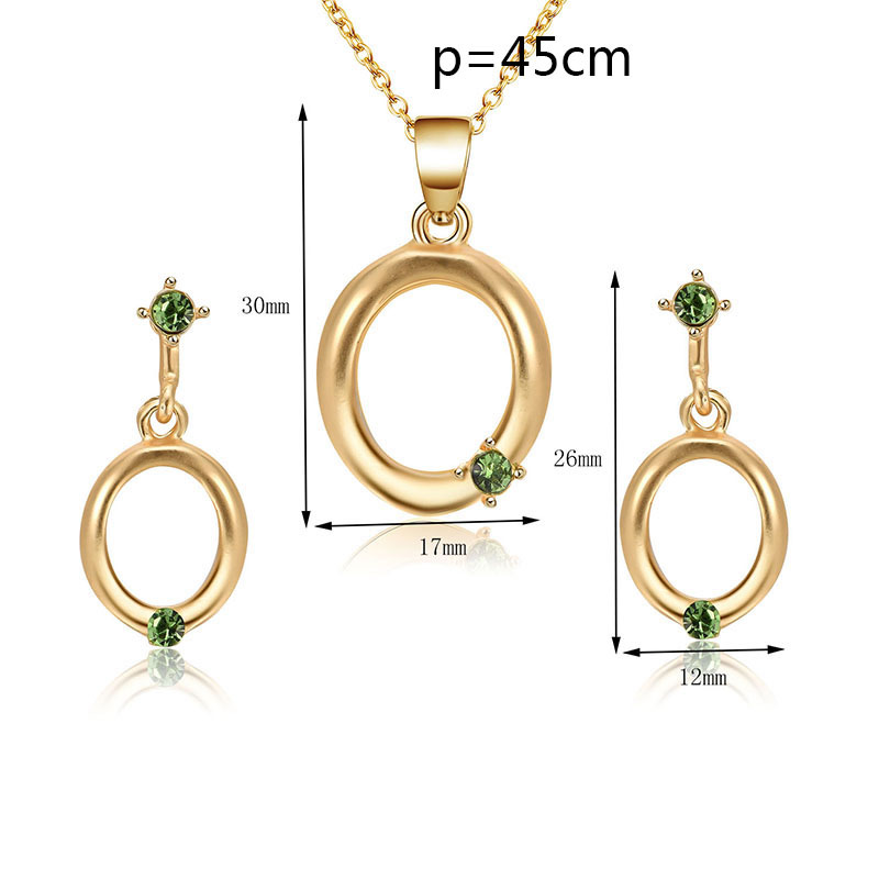 Fashion Gold Color Circular Rings Decorated Jewelry Sets,Jewelry Sets