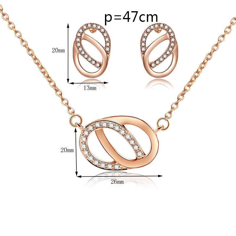 Fashion Gold Color Hollow Out Oval Shape Design Jewelry Sets,Jewelry Sets