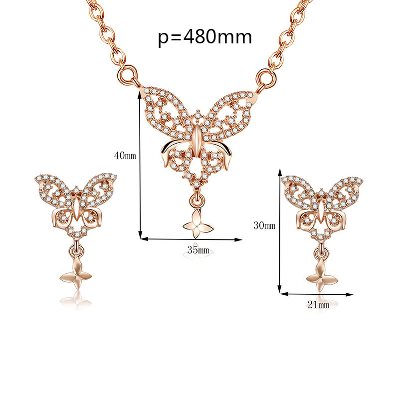Fashion Gold Color Butterfly Shape Decorated Jewelry Sets,Jewelry Sets