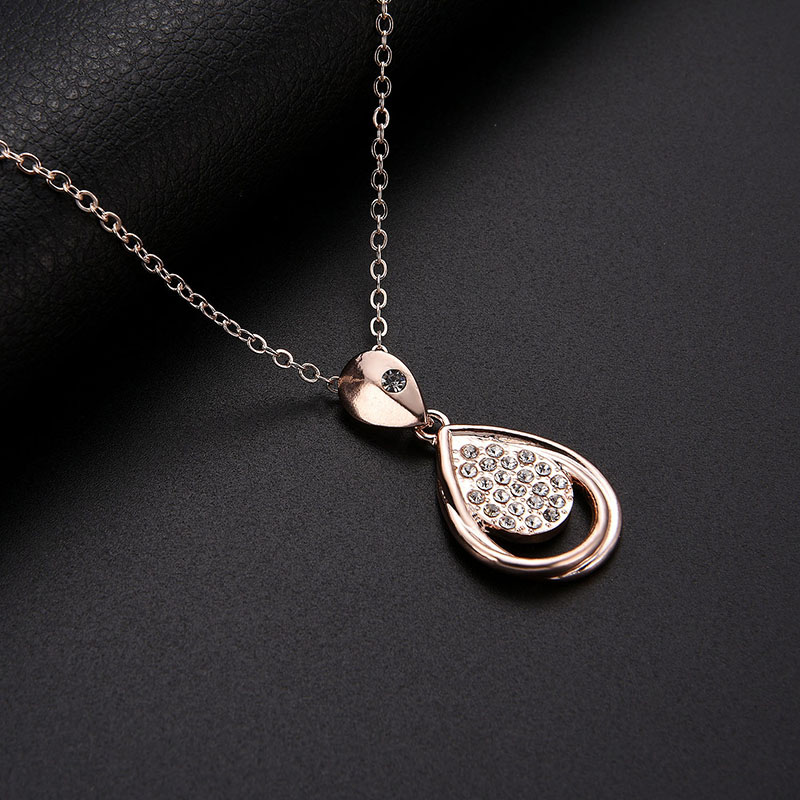 Fashion Rose Gold Water Drop Shape Decorated Jewelry Sets,Jewelry Sets