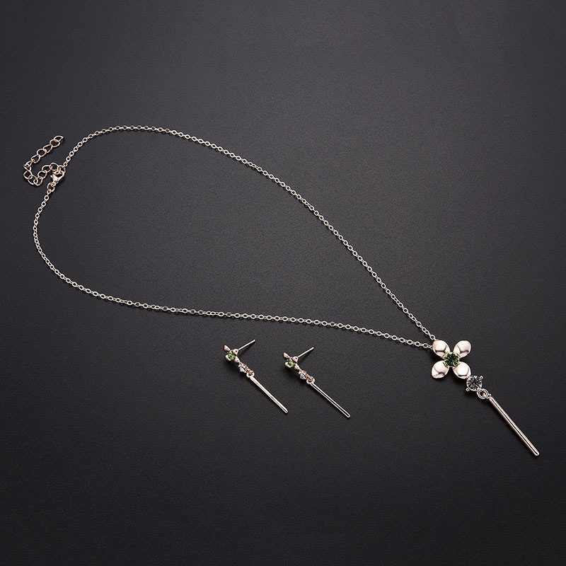 Fashion Gold Color Clover Shape Decorated Jewelry Sets,Jewelry Sets