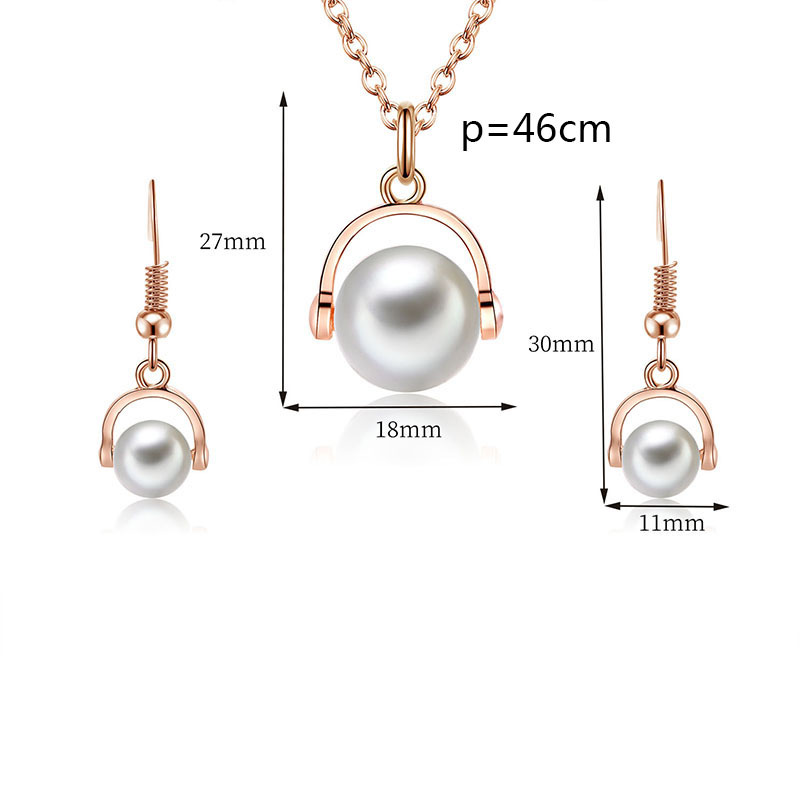 Fashion Gold Color Pearls Decorated Simple Jewelry Sets,Jewelry Sets