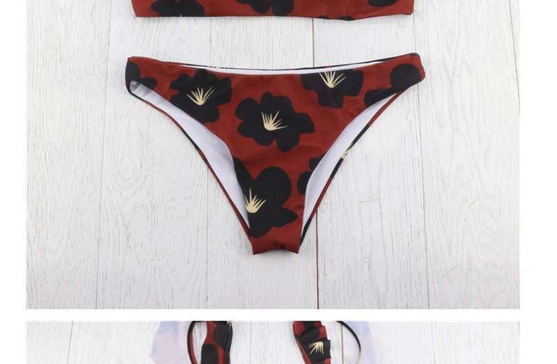 Sexy Red Flowers Pattern Decorated Bikini,Bikini Sets