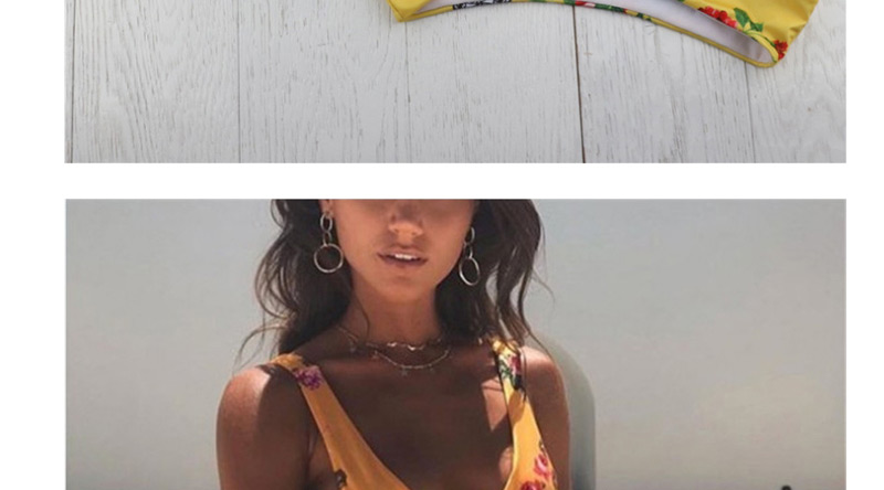 Sexy Yellow High-waist Design Knot Shape Bikini,Bikini Sets