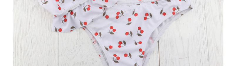 Sexy White Cherry Pattern Decorated Bikini,Bikini Sets