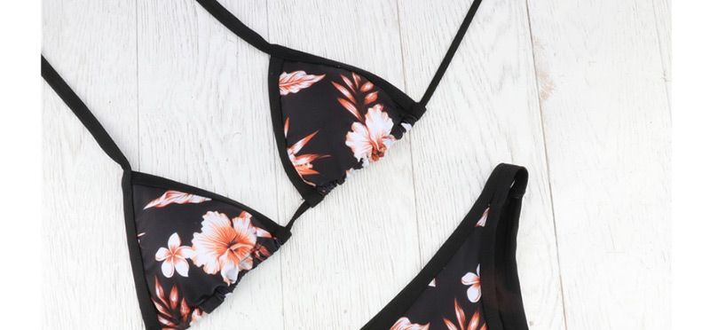 Sexy Black Flowers Pattern Decorated Bikini,Bikini Sets