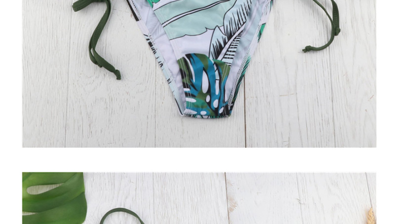 Sexy Green Leaf Pattern Decorated Bikini,Bikini Sets